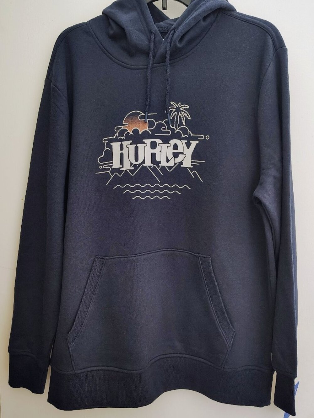 Brand new navy blue Hurley pullover hoodie in size Large